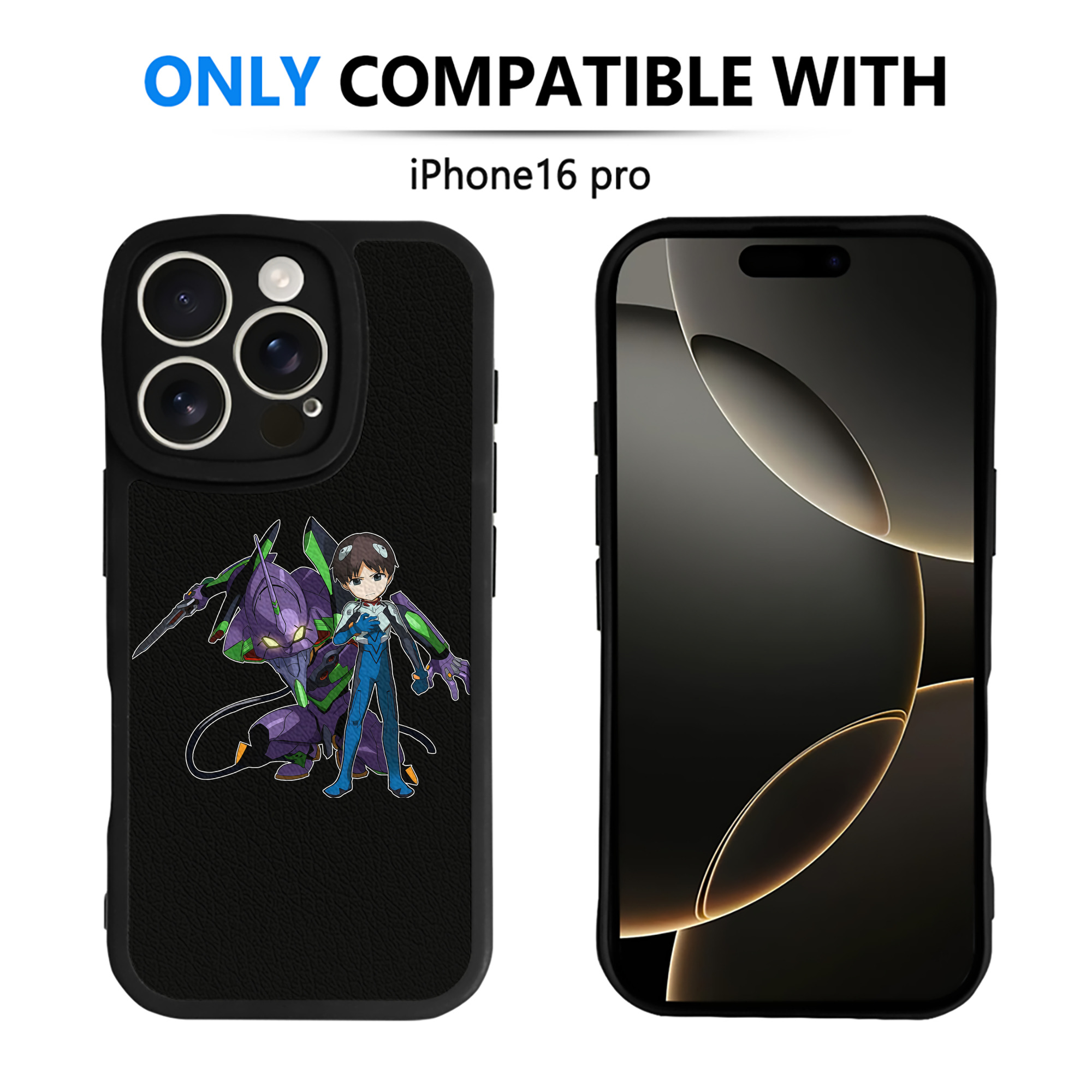（画像用） EVA 新世紀エヴァンゲリオン 【iPhone 16シリーズ対応】シリコンスマホケース（レザー調） 材質：シリコン